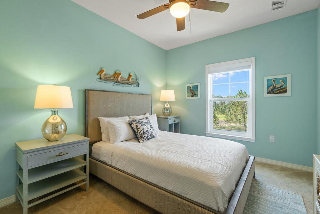 Guest bedroom with full size bed